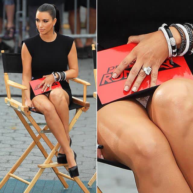 10 Kim Kardashian perna aberta