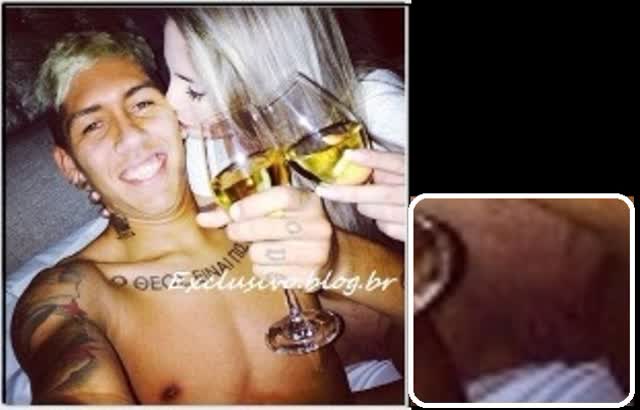 Jogador da seleção Firmino posta selfie e mostra sua noiva pelada 2