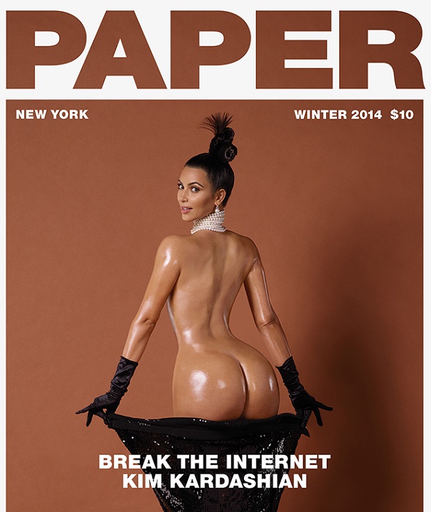 Kim Kardashian pelada na polemica revista americana Paper 1