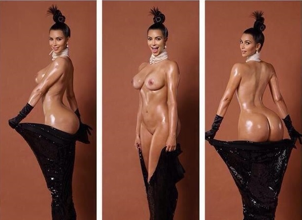 Kim Kardashian pelada na polemica revista americana Paper 8